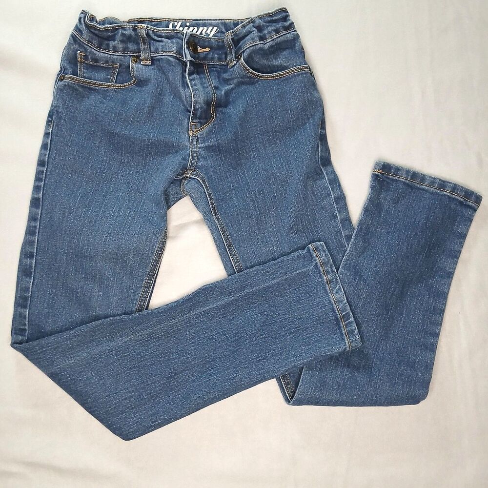 Crazy 8 Skinny Jeans Classic Slim Stretch Denim Pants Adjustable Waist Girls 10